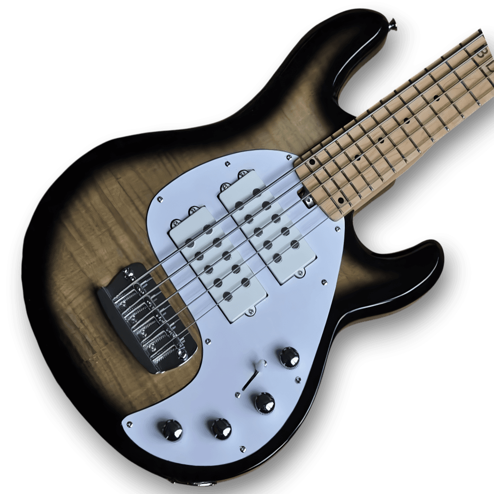 Custom Made 5 Strings Brown Burst StingRay Electric Bass