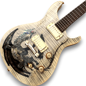 Custom Made Flame Maple Top Dragon 2000 Electric Guitar