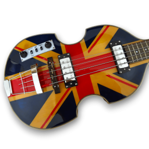 Custom Made Left Handed Union Jack Violin 4 Strings Electric Bass