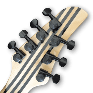 Custom Made Regius 7 Strings Gothic Monolith Black Graining Red Matt Neck-Through-Body Electric Guitar - Image 8