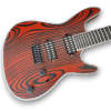 Custom Made Regius 7 Strings Gothic Monolith Black Graining Red Matt Neck-Through-Body Electric Guitar