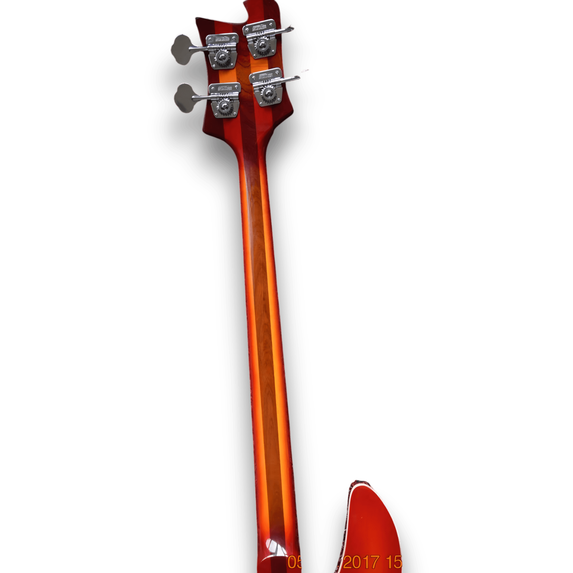 Custom Made 4005 Fireglo Style Semi-Hollow Body 4 Strings Electric Bass - Image 7