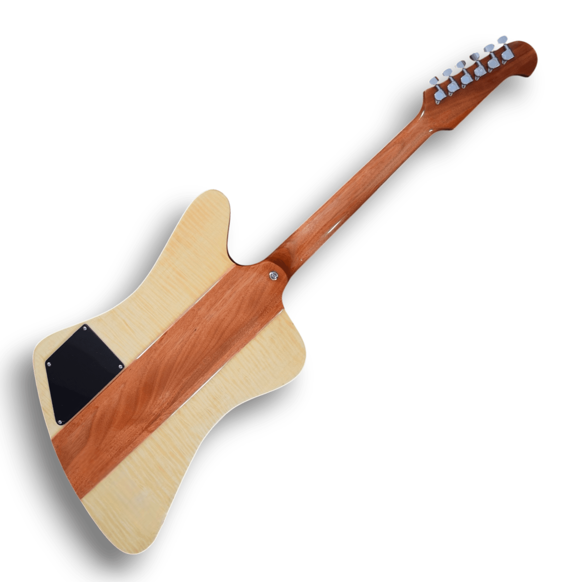 Custom Made Firebird Style Flame Maple Top Electric Guitar - Image 5