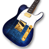 Custom Made Blue Burst Flame Maple Top Tele Style 6 Strings Electric Guitar