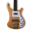 Custom Made Natural Wood Finish Fretless 4003 Style 4 Strings Electric Bass