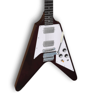 Custom Made Burgundy Flying V Style 6 Strings Electric Guitar - Image 2