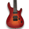 Custom Made Trans Dirty Red Burst Flame Maple Top Regius Style 7 Strings Electric Guitar