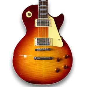 Custom Made LP Style Cherry Sunburst Flame Maple Top Electric Guitar