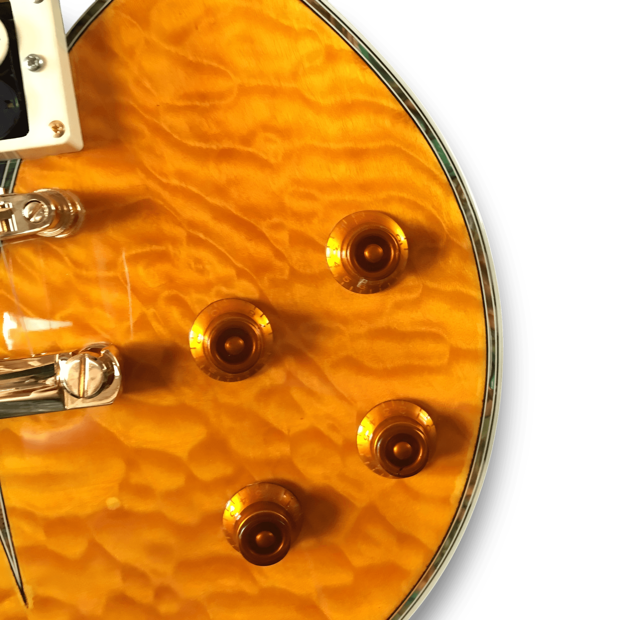 Custom Made Black Yellow Quilted Maple Top LP Style 6 Strings Electric Guitar - Image 3