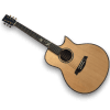 Custom Made Natural Finish with Special Bird Inlay Acoustic Guitar