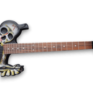 Custom Made Skull and Bones George Lynch Style Electric Guitar - Image 2