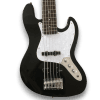 Custom Made 6 Strings Black Jazz Style Electric Bass