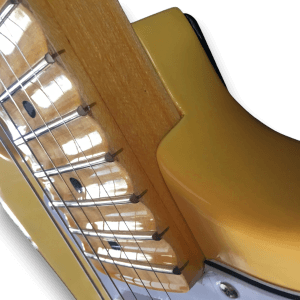 Custom Made Maple Scalloped Fretboard Cream Yellow Strat Style 6 Strings Electric Guitar - Image 3