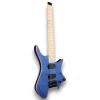 Custom Made Blue Headless Flame Maple Top Jordan Rudess Style Electric Guitar