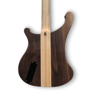 Custom Made Walnut Body 4004 Style Lemmy Kilmister Engraved Neck-Through-Body 4 Strings Electric Bass - Image 6