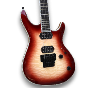 Custom Made Lava Burst Quilted Maple Top Regius Style 6 Strings Electric Guitar