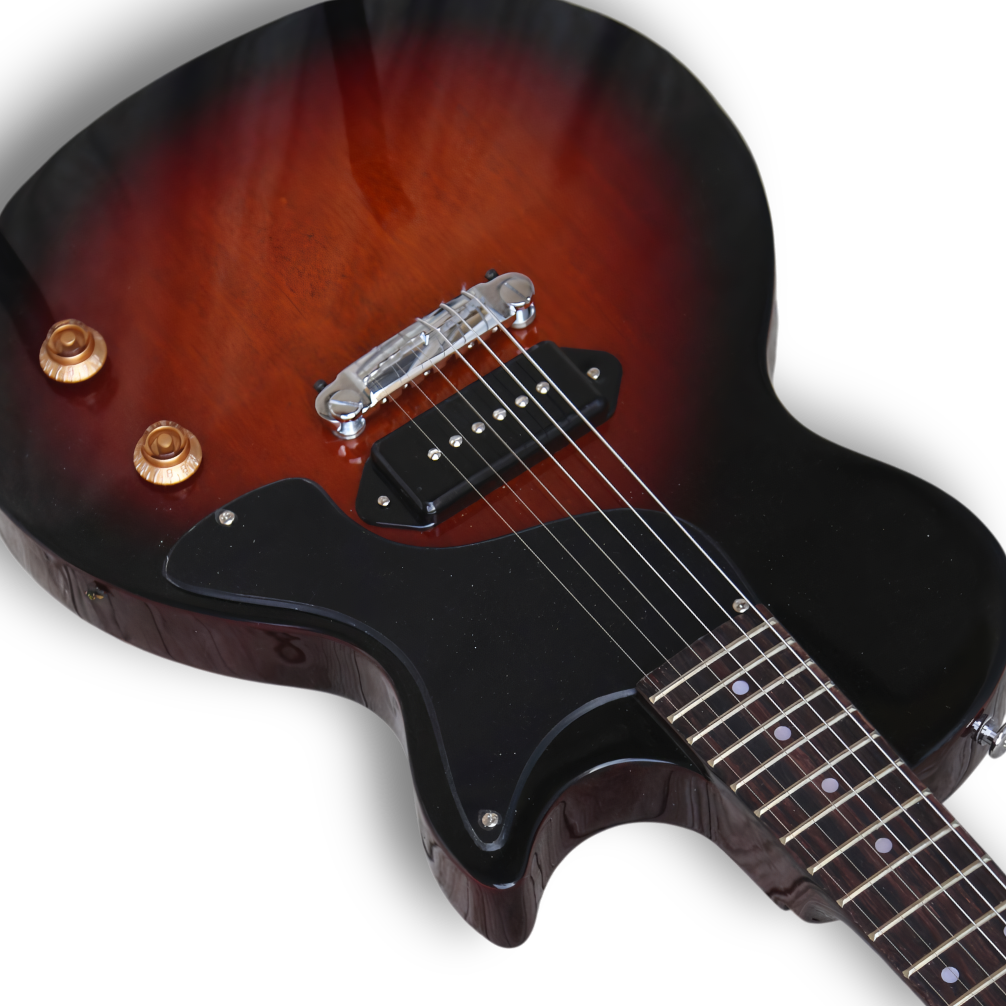 Custom Made LP Junior Style Tobacco Burst 6 Strings Electric Guitar - Image 2