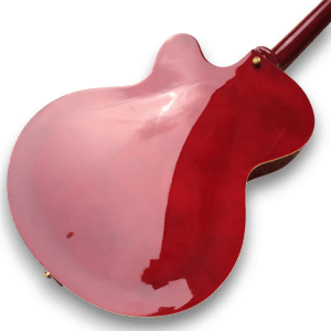 Custom Made Red Hollow Body 6 Strings Electric Guitar - Image 8