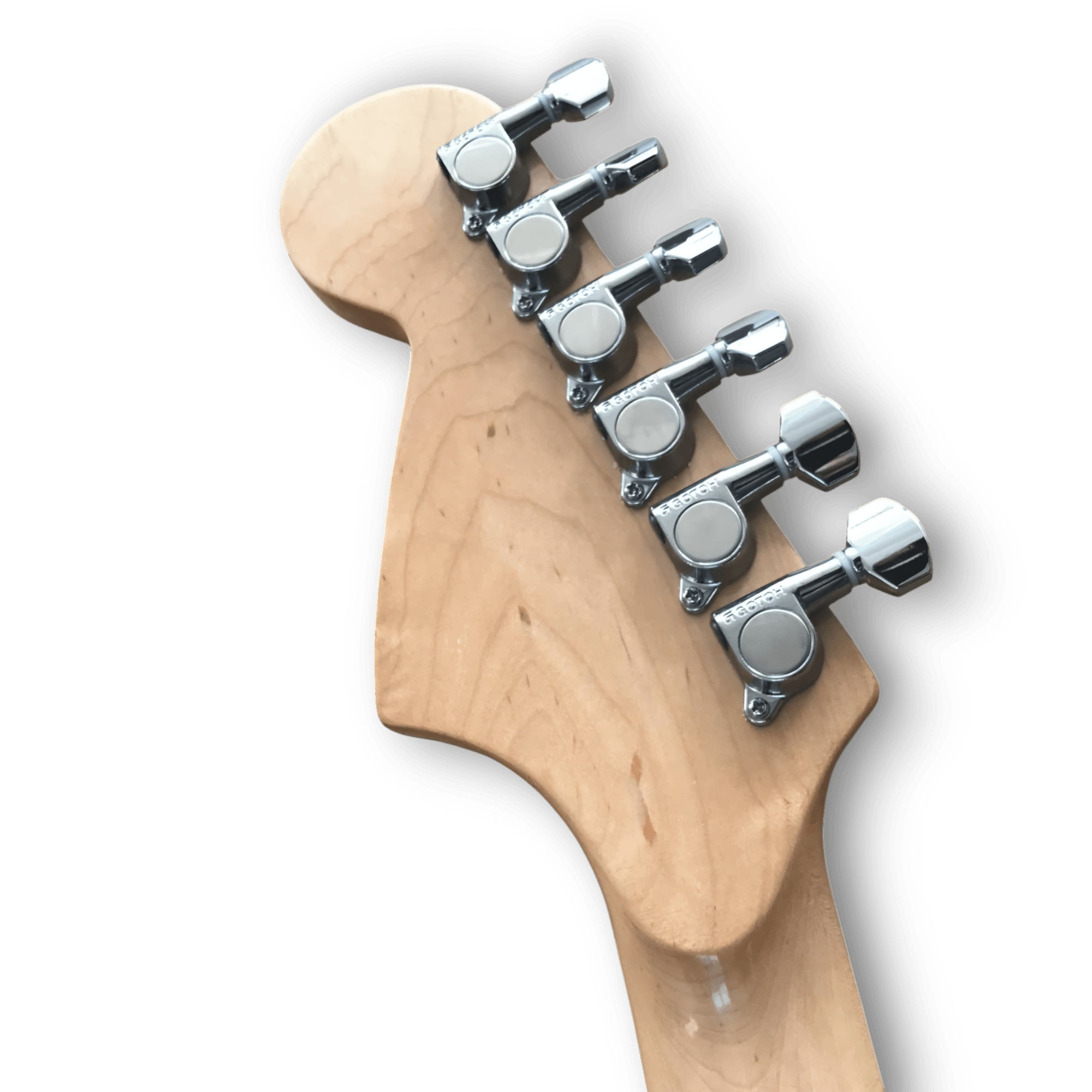Custom Made Maple Scalloped Fretboard Blue Strat Style 6 Strings Electric Guitar - Image 6