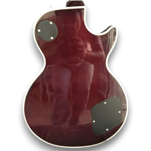 Custom Made Left Handed LP Style Purple Burst Quilted Maple Top Electric Guitar - Image 7