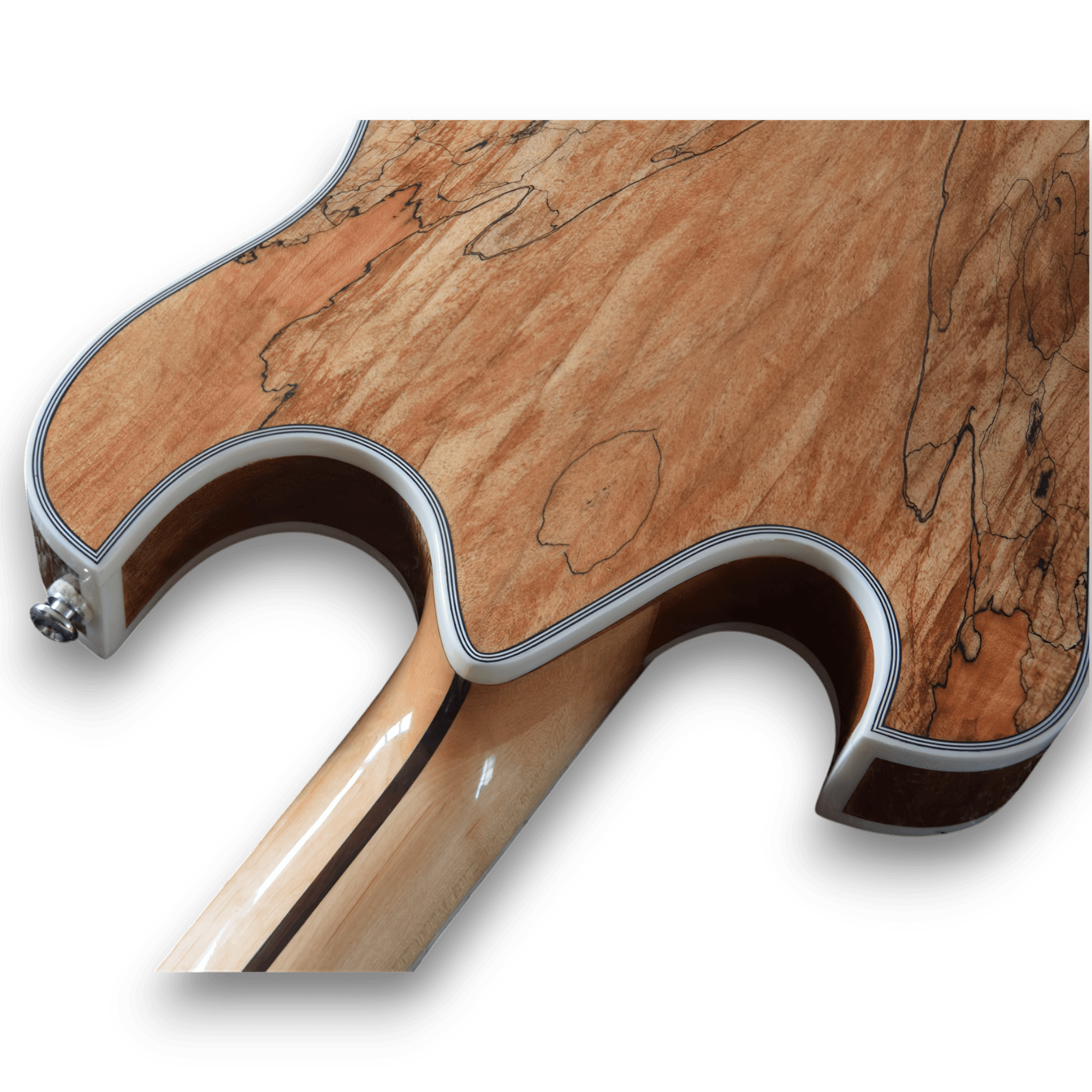 Custom Made Semi-Hollow Body Spalted Maple Top Trey Anastasio Style 6 Strings Electric Guitar - Image 8