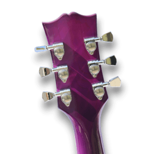 Custom Made Double Cut Style Purple Flame Maple Top 6 Strings Electric Guitar - Image 5