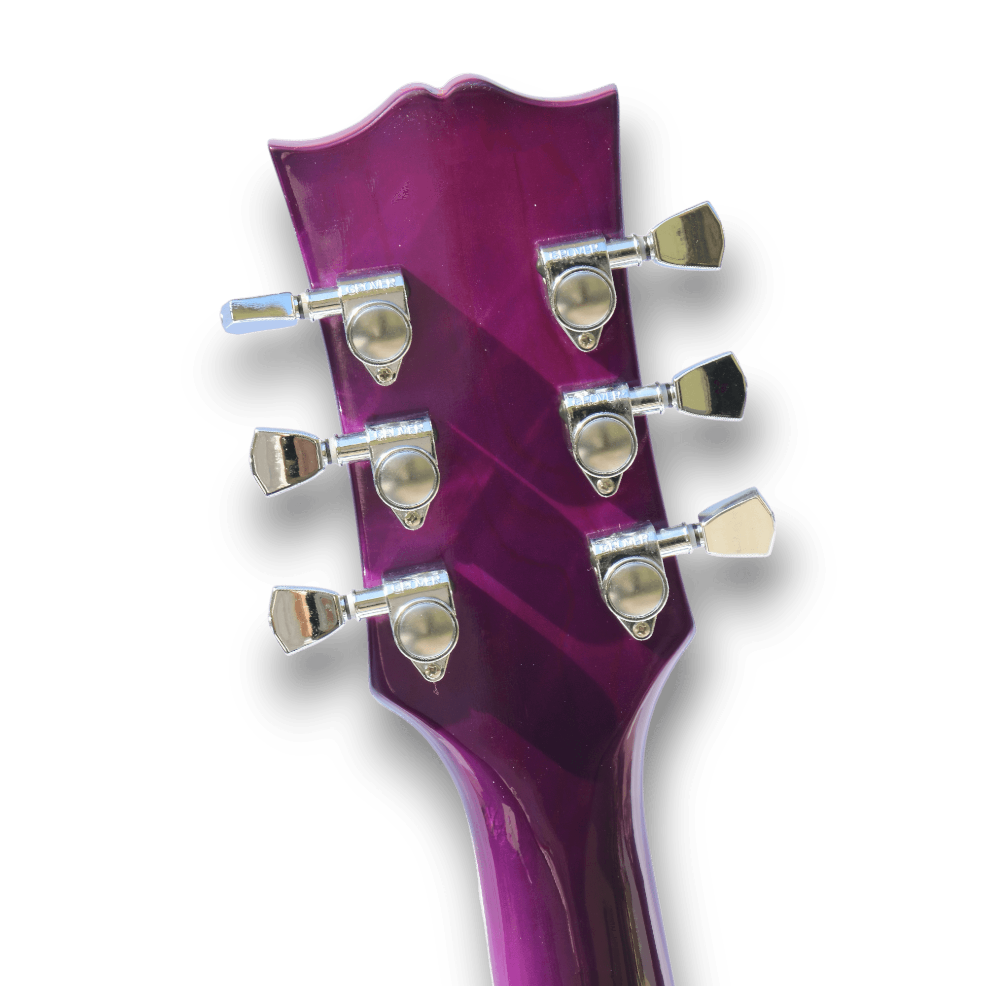 Custom Made Double Cut Style Purple Flame Maple Top 6 Strings Electric Guitar - Image 5