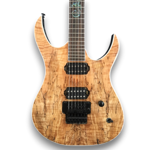 Custom Made Spalted Maple Top with Lizard Style Inlay 6 Strings Electric Guitar