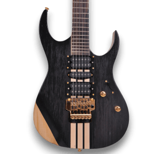 Custom Made Neck Through 6 Strings Black Matt Finish Electric Guitar