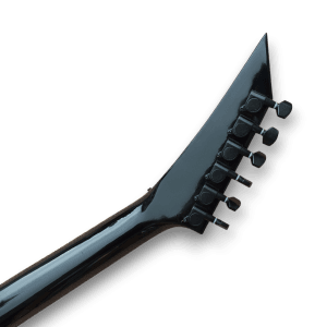 Custom Made Black V Style Blue Inlay Electric Guitar - Image 6