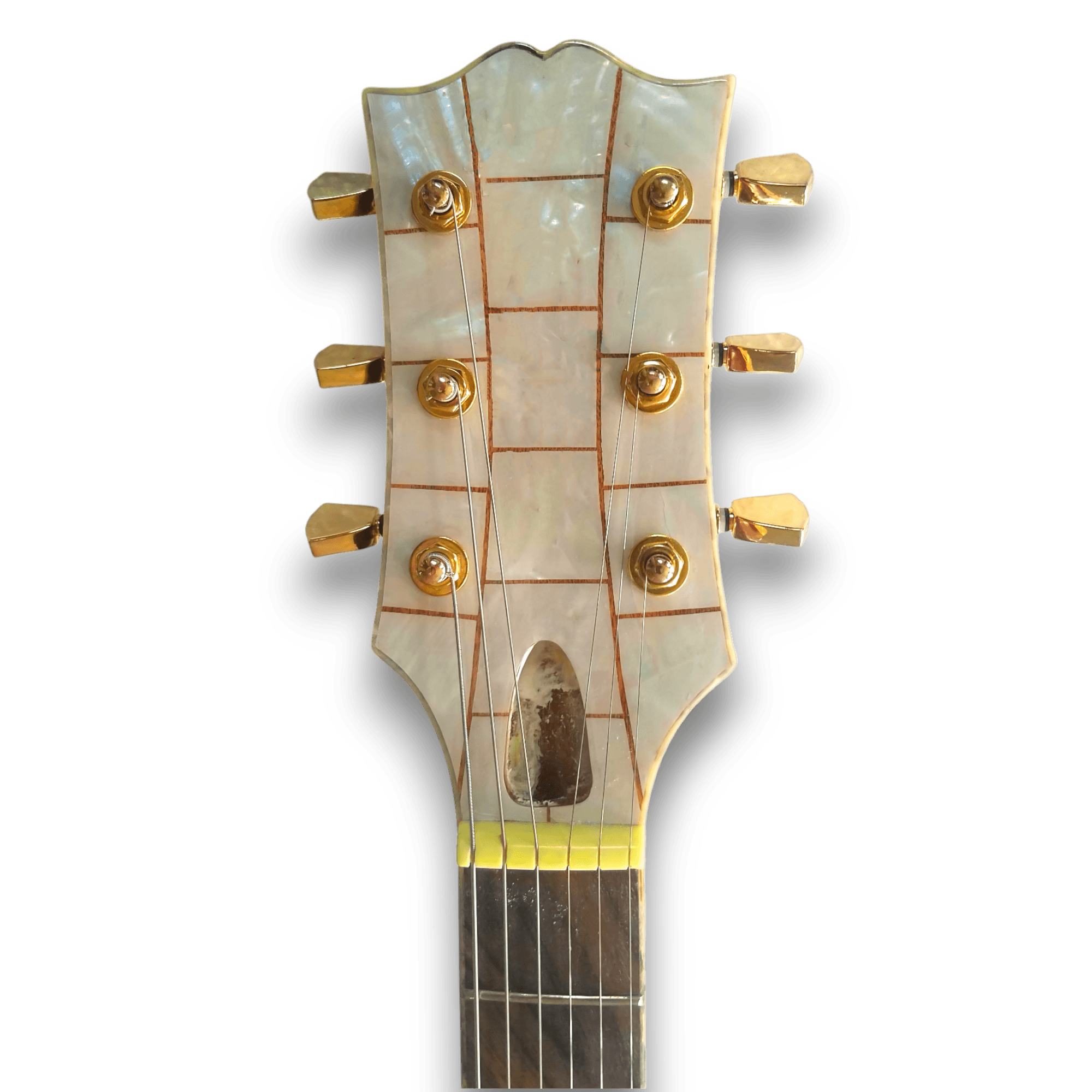 Custom Made Mother of Pearl Front LP Style 6 Strings Electric Guitar - Image 4