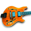Custom Made Semi-Hollow Body Flame Maple Top Trey Anastasio Style 6 Strings Electric Guitar