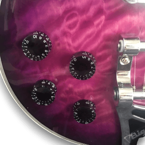 Custom Made Left Handed LP Style Purple Burst Quilted Maple Top Electric Guitar - Image 5