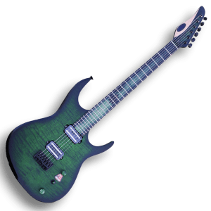 Custom Made Flame Maple Top Green Burst Electric Guitar