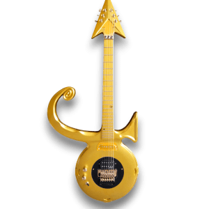 Custom Made Left Handed Prince Love Guitar Style Golden Yellow Electric Guitar