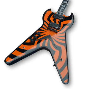 Custom Made Cream Zakk Wylde Style Orange Buzzsaw 6 Strings Electric Guitar - Image 3