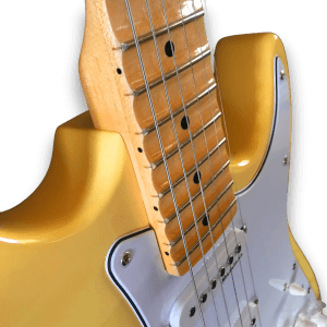 Custom Made Maple Scalloped Fretboard Cream Yellow Strat Style 6 Strings Electric Guitar - Image 4