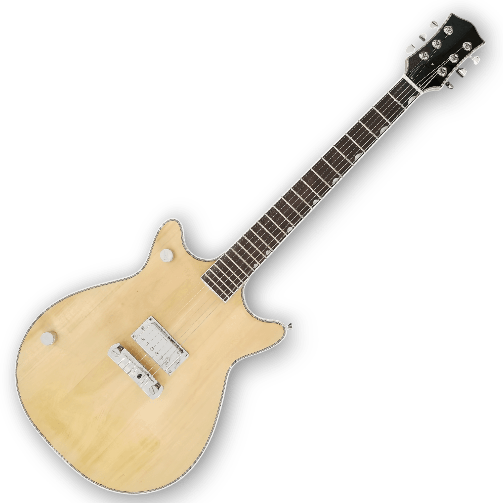 Custom Made Natural Wood Color Left Handed Malcolm Young G6131 Style 6 Strings Electric Guitar