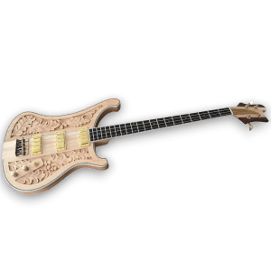Custom Made 4004 Style Lemmy Kilmister Engraved Checkerboard Binding Neck-Through-Body 4 Strings Electric Bass - Image 2