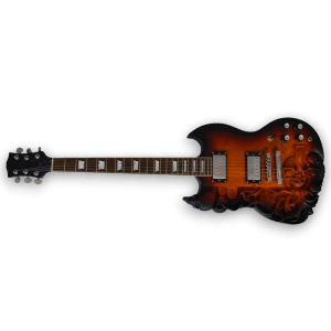 Custom Made Carved Sunburst SG Style 6 Strings Electric Guitar - Image 2