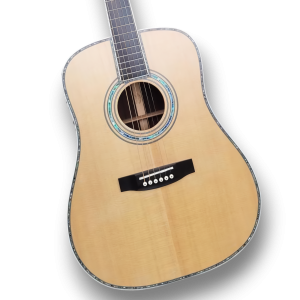 Custom Made Natural Wood D45 Style with Abalone Binding Acoustic Guitar