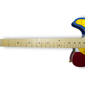 Custom Made Buck Owens Tele Style Blue Red Silver Sparkle 6 Strings Electric Guitar - Image 3
