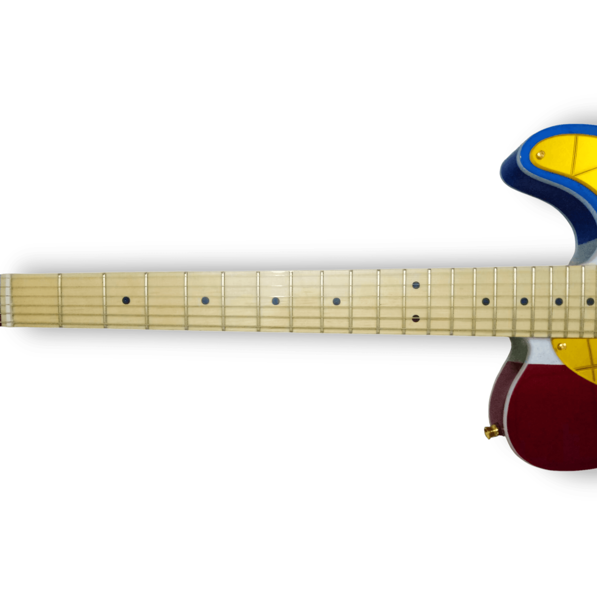 Custom Made Buck Owens Tele Style Blue Red Silver Sparkle 6 Strings Electric Guitar - Image 3