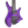 Custom Made Purple Headless Flame Maple Top Jordan Rudess Style Electric Guitar
