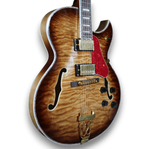 Custom Made Byrdland Style Quilted Maple Top Sunburst Electric Guitar