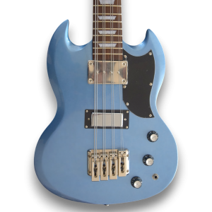 Custom Made SG Style Pelham Blue 8 Strings Electric Bass