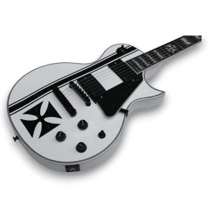 Custom Made Iron Cross Style James Hetfield Snow White Guitar Electric Guitar - Image 2