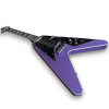 Custom Made Purple Flying V Style 6 Strings Electric Guitar