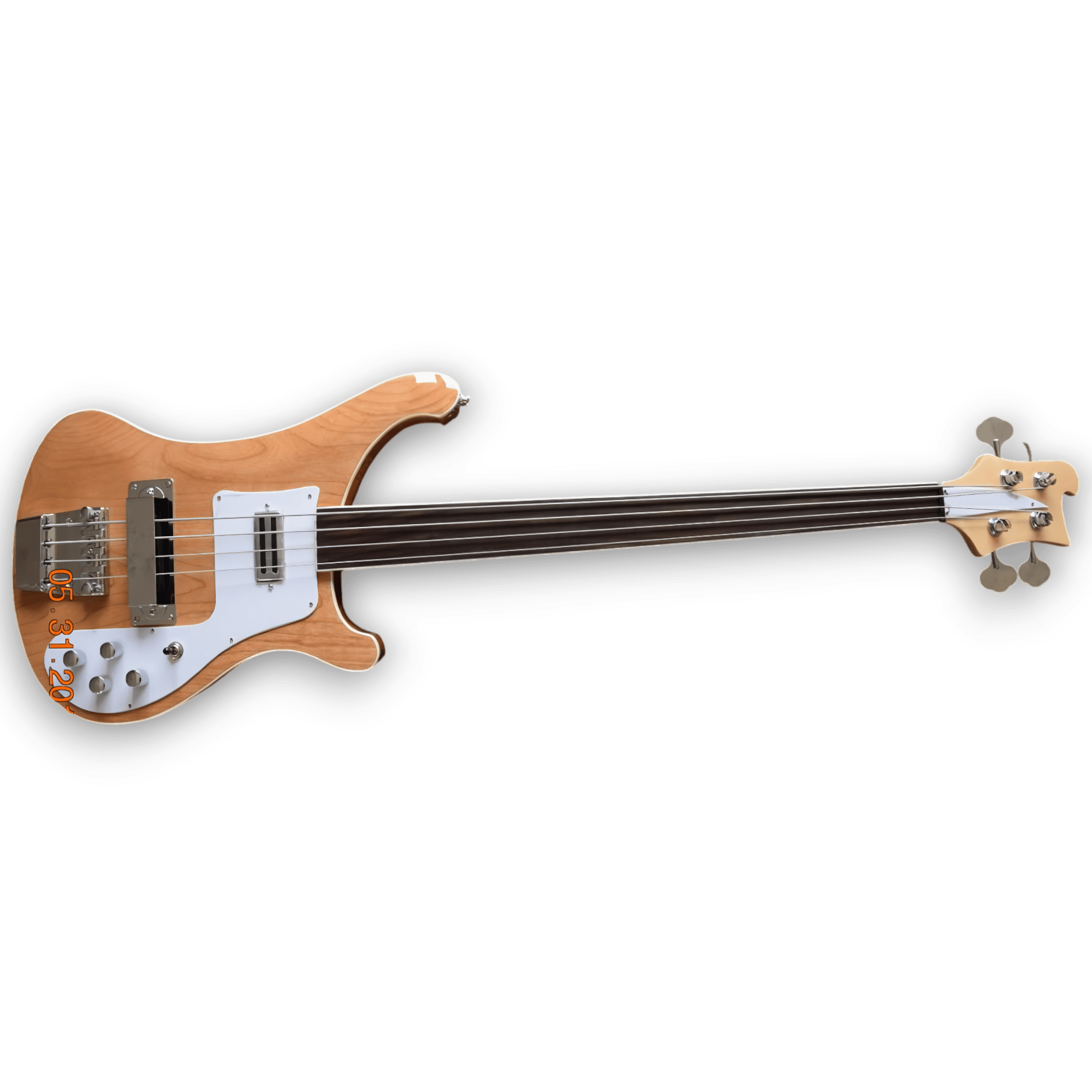 Custom Made Natural Wood Finish Fretless 4003 Style 4 Strings Electric Bass - Image 2
