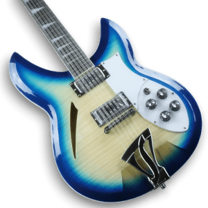 Custom Made Blue Semi-Hollow Body 381 Style 12 String Electric Guitar